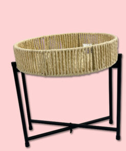 Rattantisch mit klappbarem Metallfuß